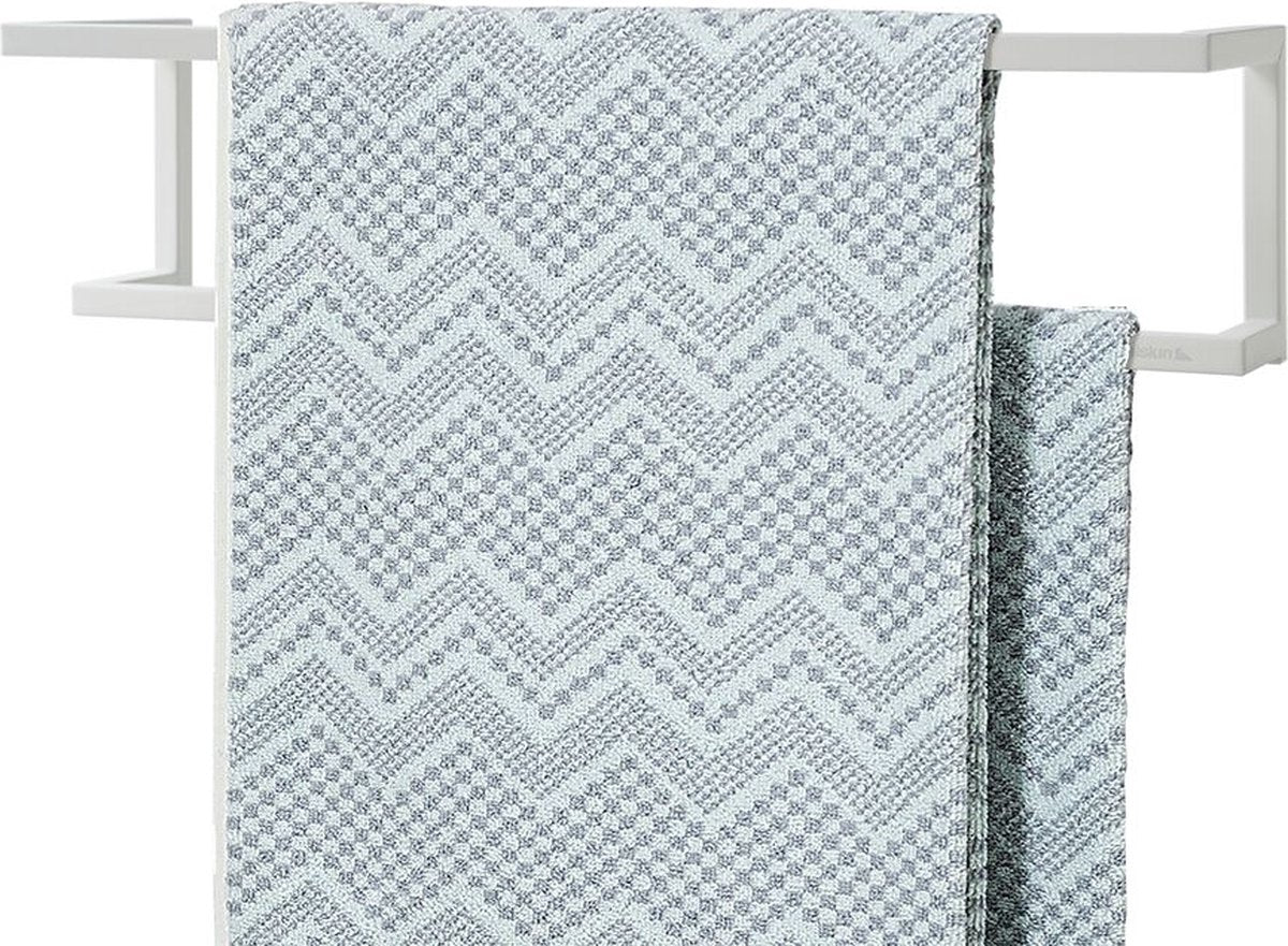 Sealskin carré - porte-serviettes - 48 cm - 2 serviettes - blanc