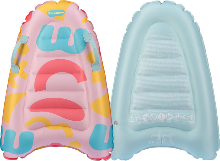 Bodyboard Waimea - gonflable - enfants - rose bleu - env. 70 x 50 cm