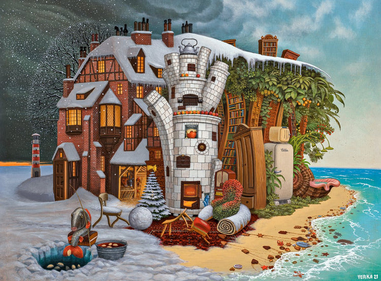 Castorland puzzle Noël - collection d'art Réveillon de Noël Madère 2000 pièces.