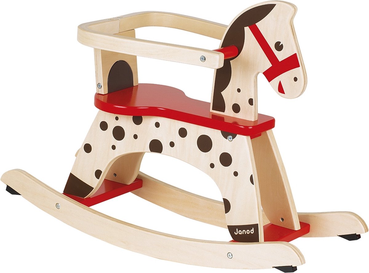 Janod - cheval à bascule en bois - caramel