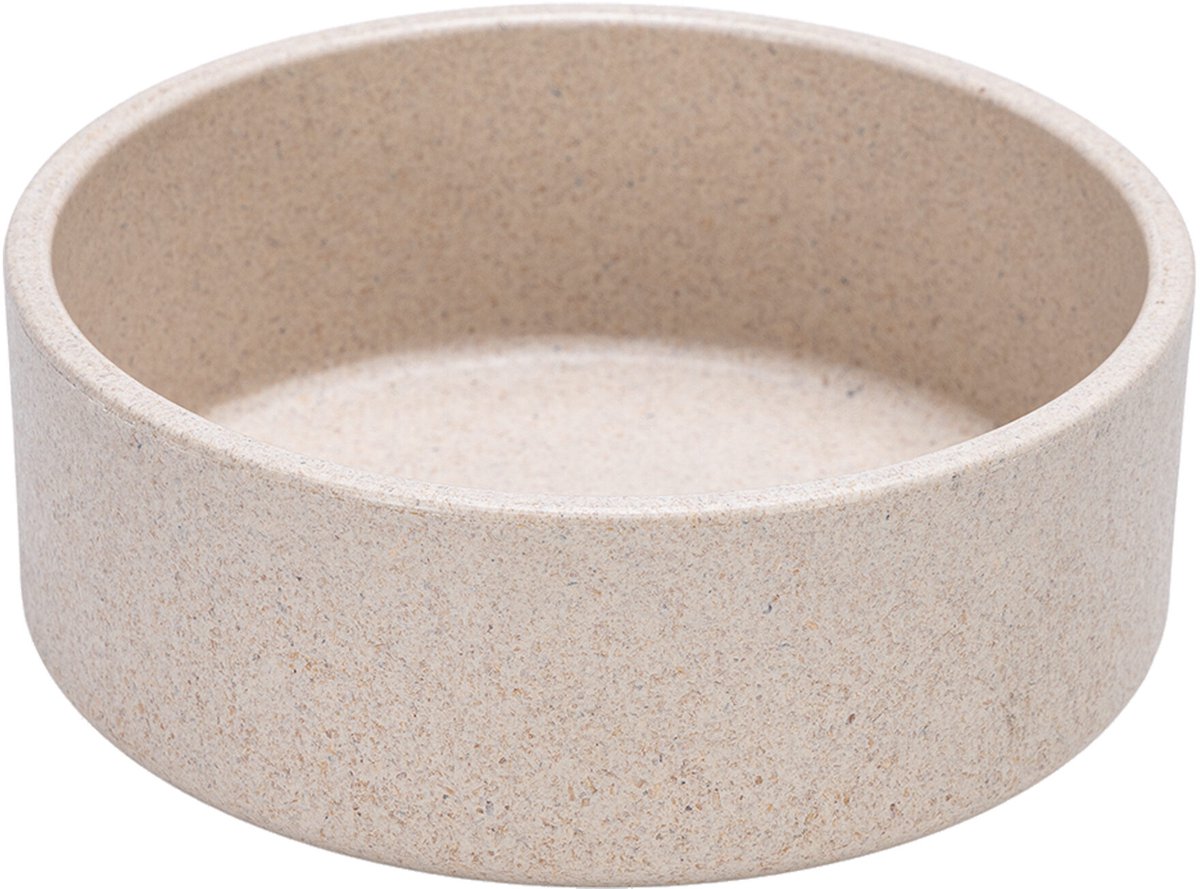 Conçu par Lotte Noor gamelle à nourriture pour chien - gamelle à nourriture - passe au lave-vaisselle - bambou - beige - 12 cm