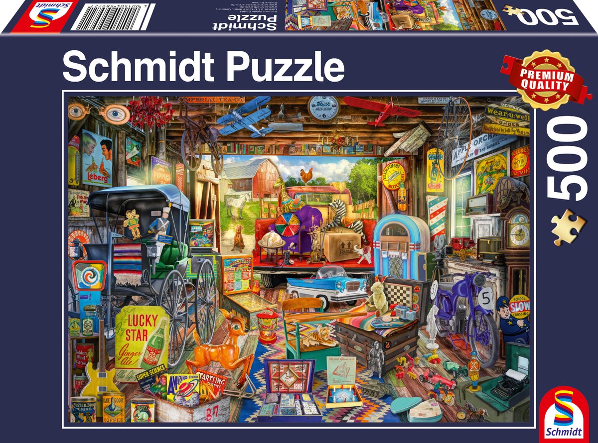 Schmidt - puzzle - vide-grenier - 500 pièces - enfants - à partir de 10 ans