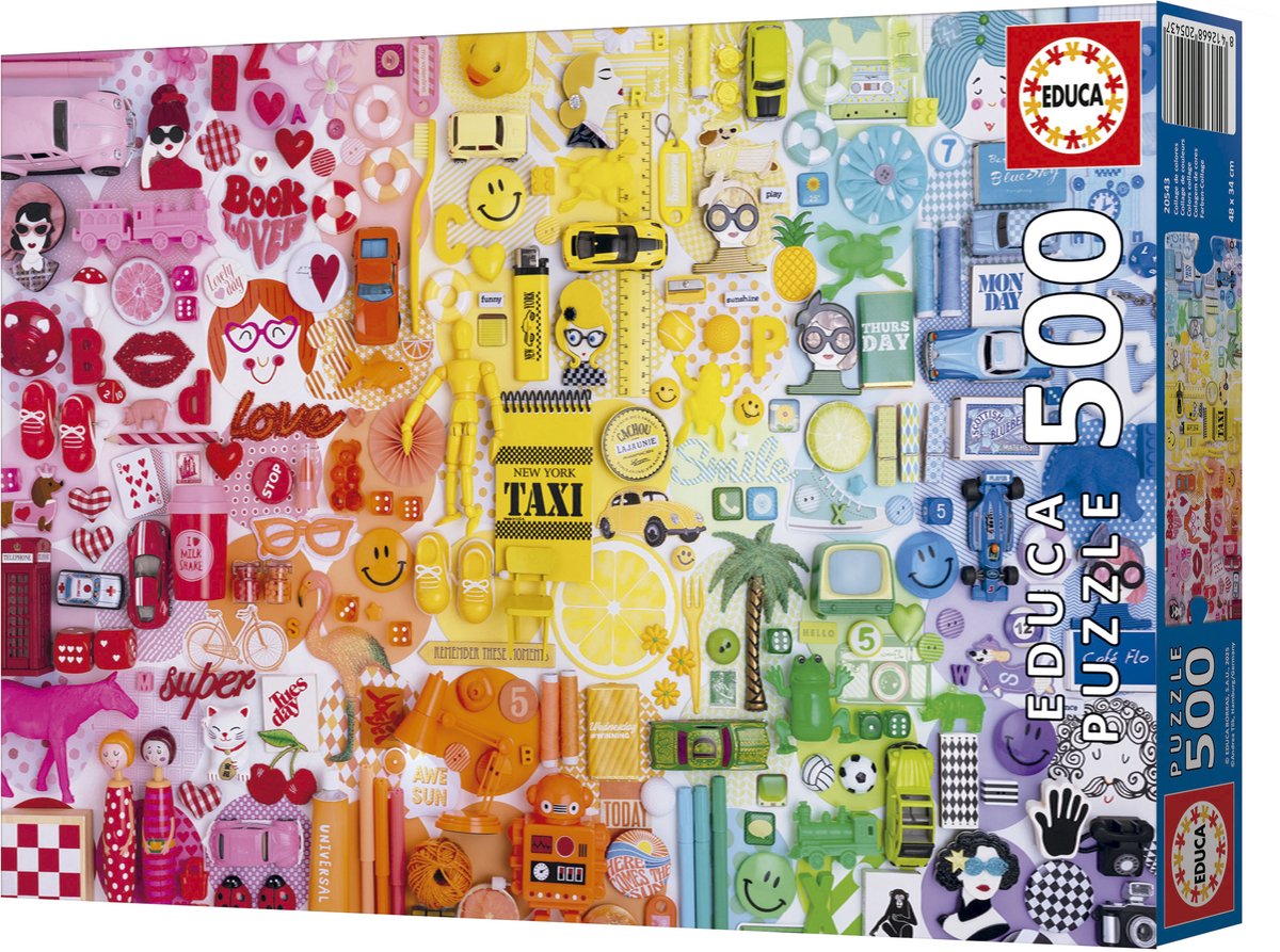 Educa - puzzle - collage couleurs - 500 pièces en carton - puzzle