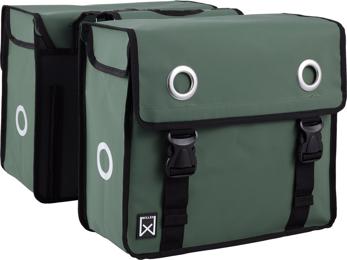 Sacoche de vélo double Willex - bisonyl - vert - 40l - montage universel