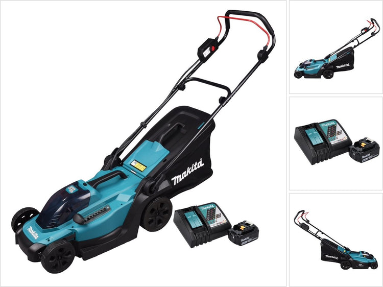 Tondeuse à gazon à batterie Makita dlm330rm - 18v - avec batterie et chargeur - largeur de coupe 33 cm - convient pour 450 m²
