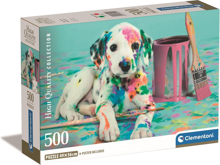 Clementoni - puzzle - 500 pièces - le drôle de Dalmatien - puzzle pour adultes - collection de haute qualité