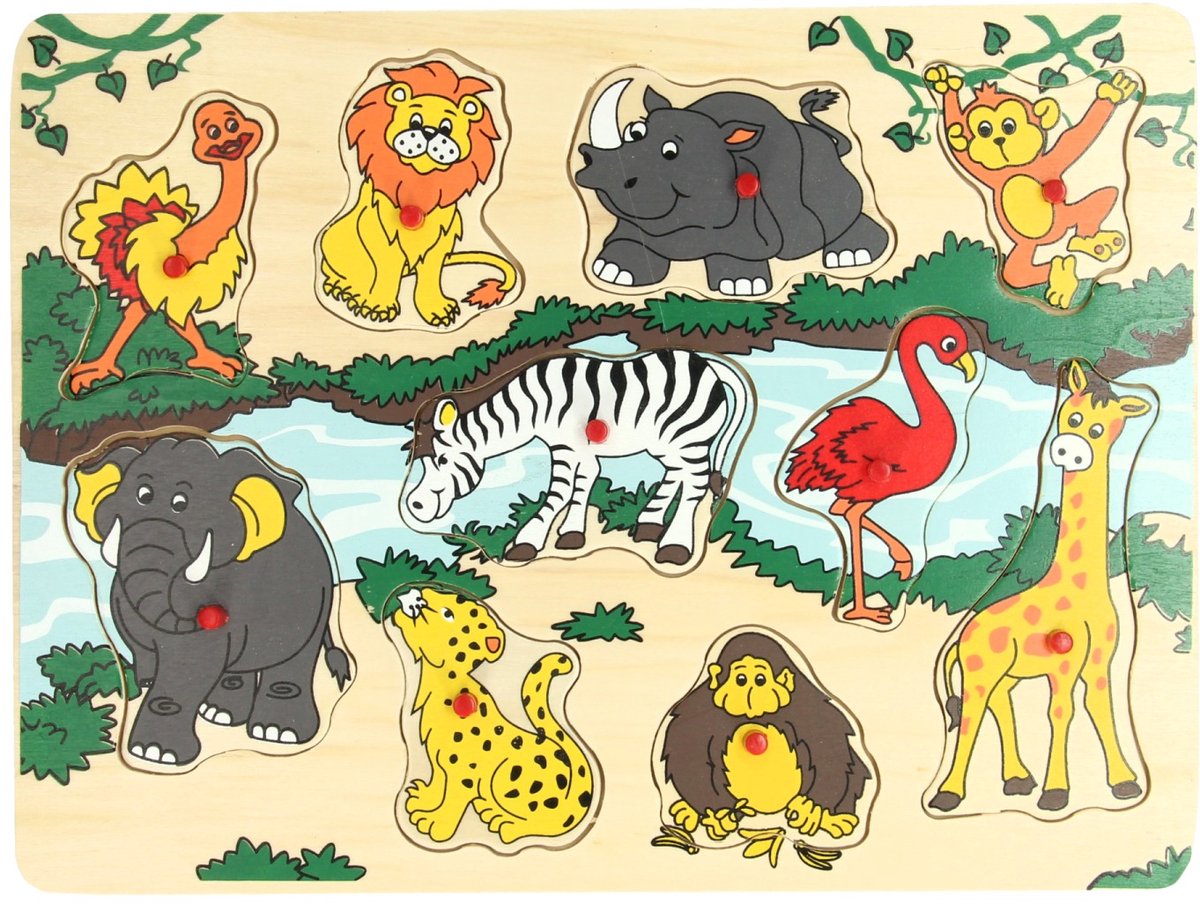 Les étalons en bois puzz les animaux sauvages, 10e.