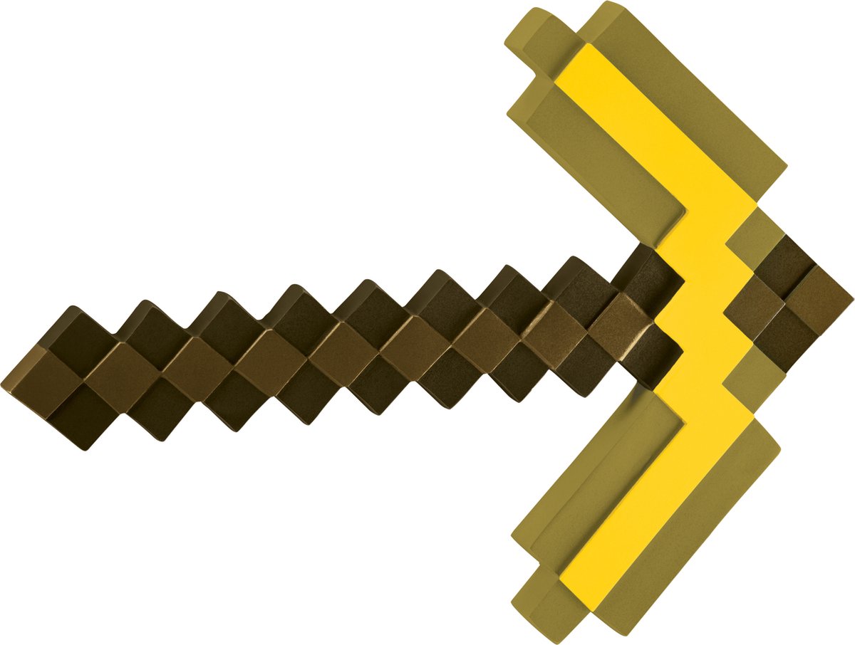 Déguisement de pioche Minecraft jaune doré pour enfant