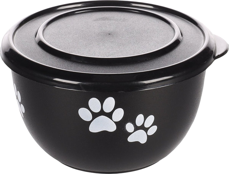 Flamingo Kena avec couvercle - pot à nourriture et à boire pour chiens - pot à nourriture avec couvercle Kena noir s 12,7cm 600ml - 1pc - 129699 - 1pc