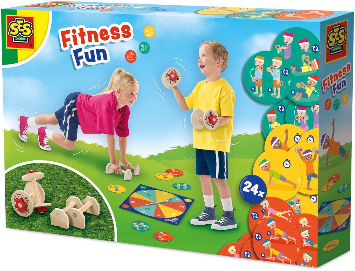 Ses loisirs créatifs de fitness - jouets d'extérieur - pour les enfants à partir de 5 ans - 24 cartes de fitness