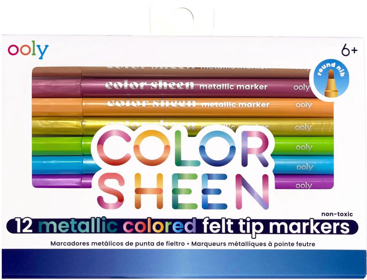 Ooly - color sheen - feutres métalliques - 12 pièces