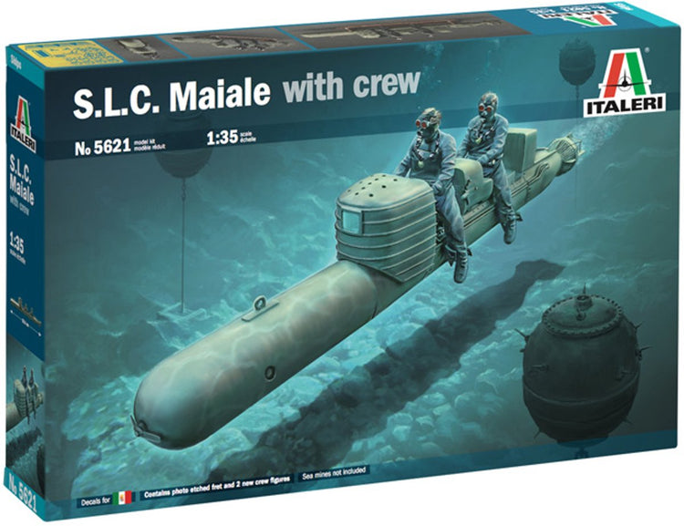 Maquette Italeri véhicules militaires - 5621 s.l.c. maiale avec équipage en plastique - 1:35 - modélisme