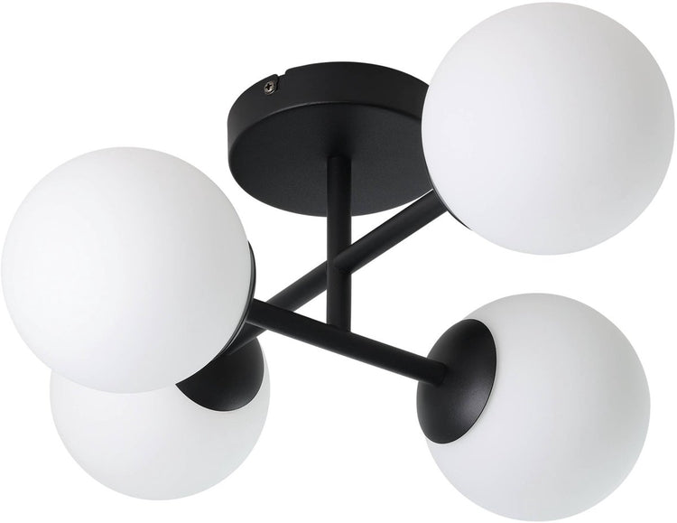 Plafonnier Eglo castrovido - salle de bain - g9 - 47,5 cm - noir et blanc