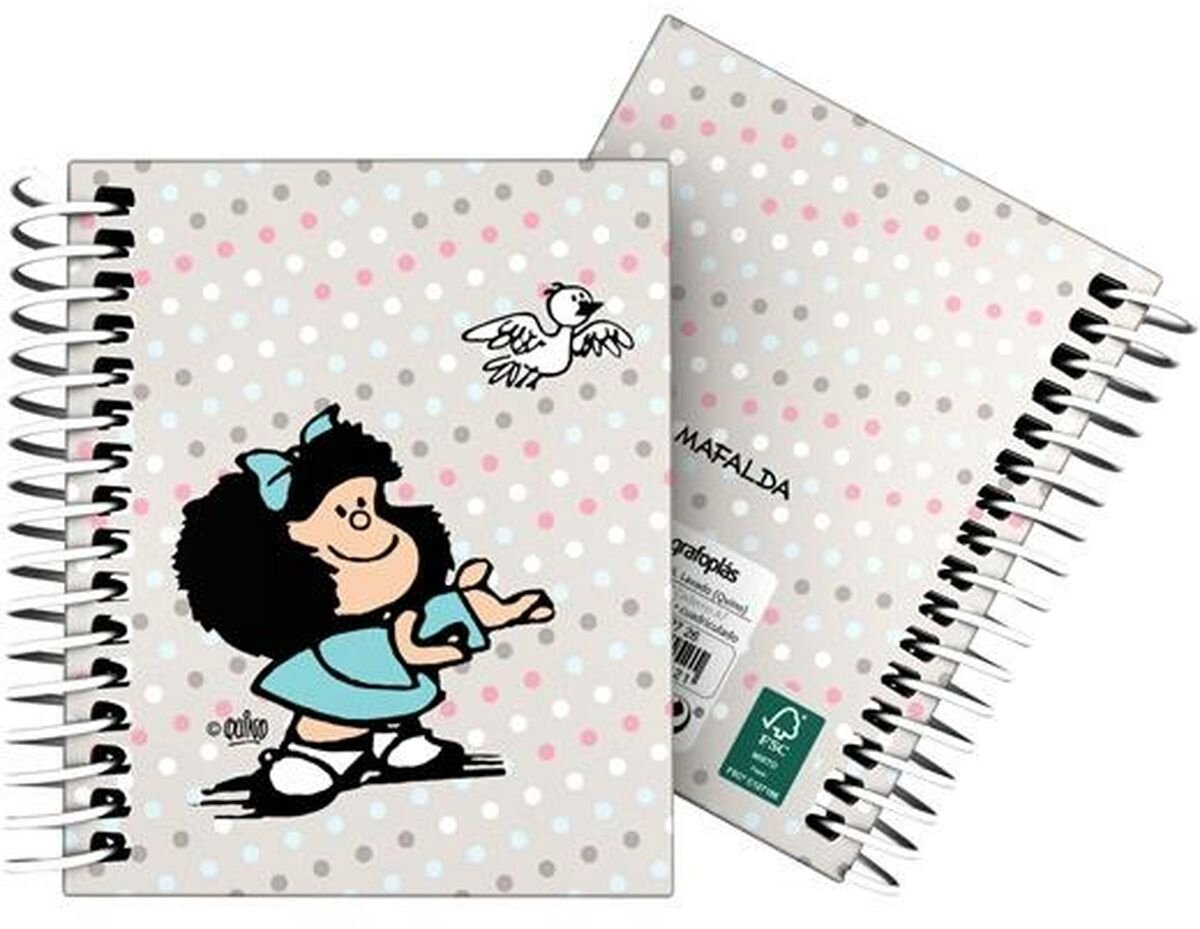 Mafalda schrift oiseau multicolore a7 100 feuilles