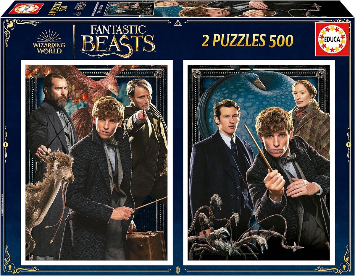 Educa - puzzle - bêtes fanatiques - 2 x 500 pièces - puzzle pour adultes