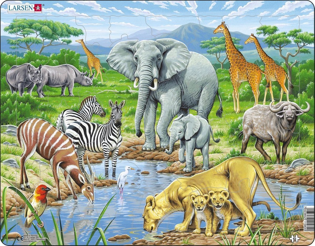 Selecta Larsen Pluzzle Animaux - Savanne africaine, 65e.