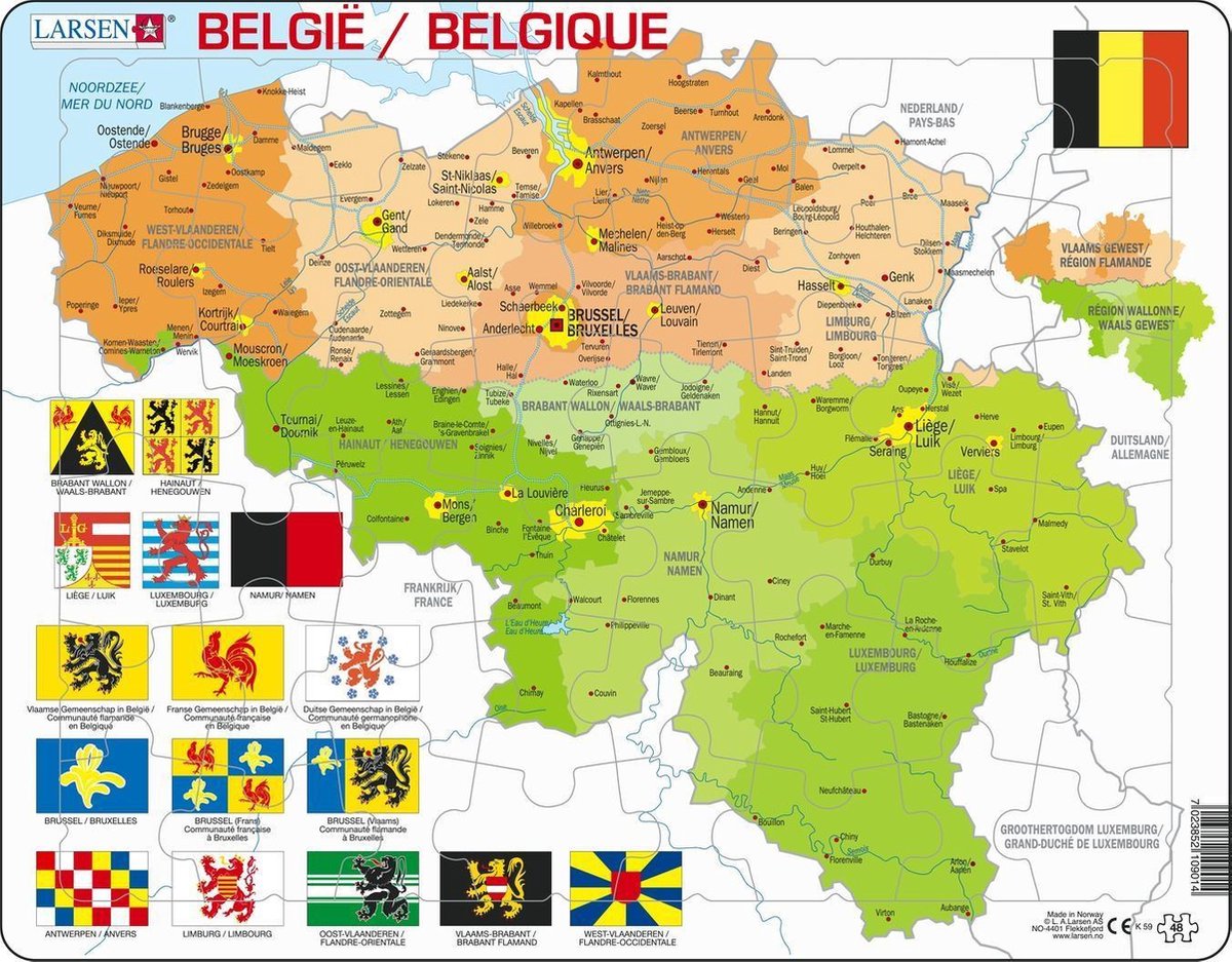 SELECTA Larsen Pluzzle Card Belgique, 48e.