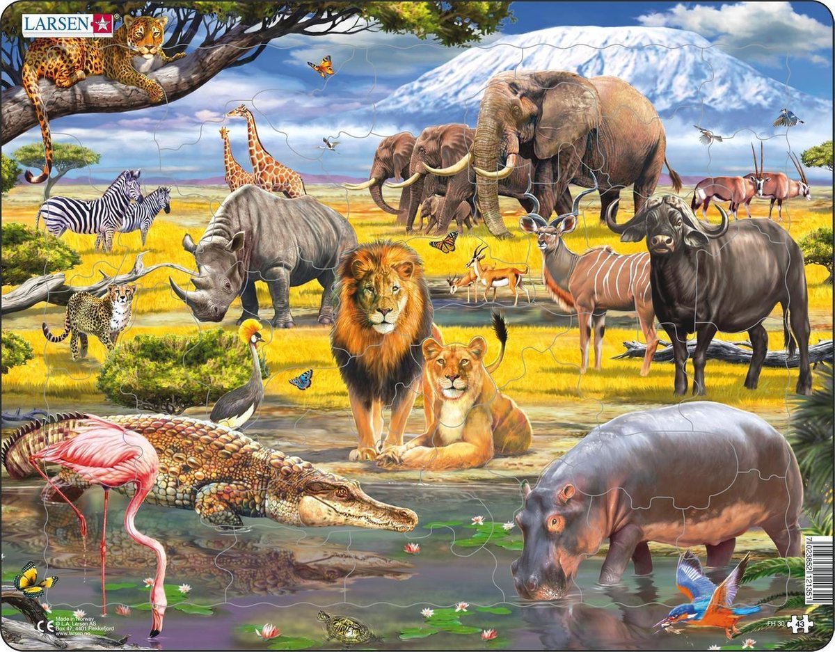 Selecta Larsen Pluzzle Animaux - Savanne africaine, 43e.