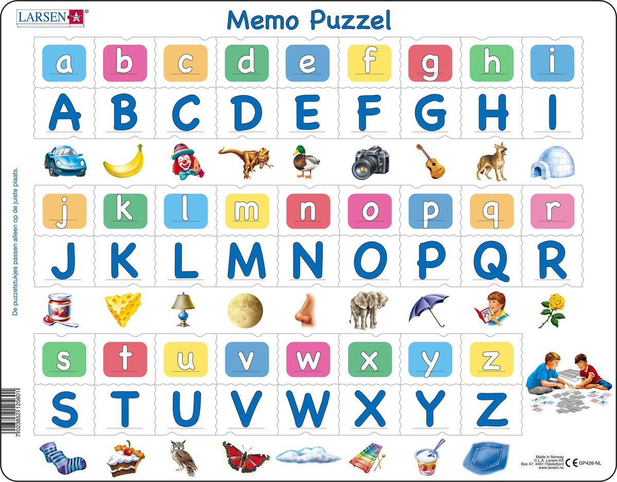 Selecta Larsen memopuzel apprend à lire - l'alphabet avec des images, 52e.