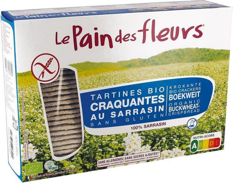 Le pain des fleurs crackers au sarrasin sans sel