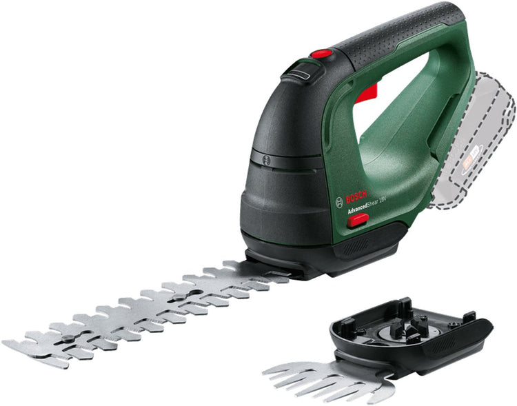 Taille-haie à batterie Bosch advancedshear 18v-10 - incl. lame de coupe-buissons et lame de coupe-herbe - sans batterie 18 V ni chargeur
