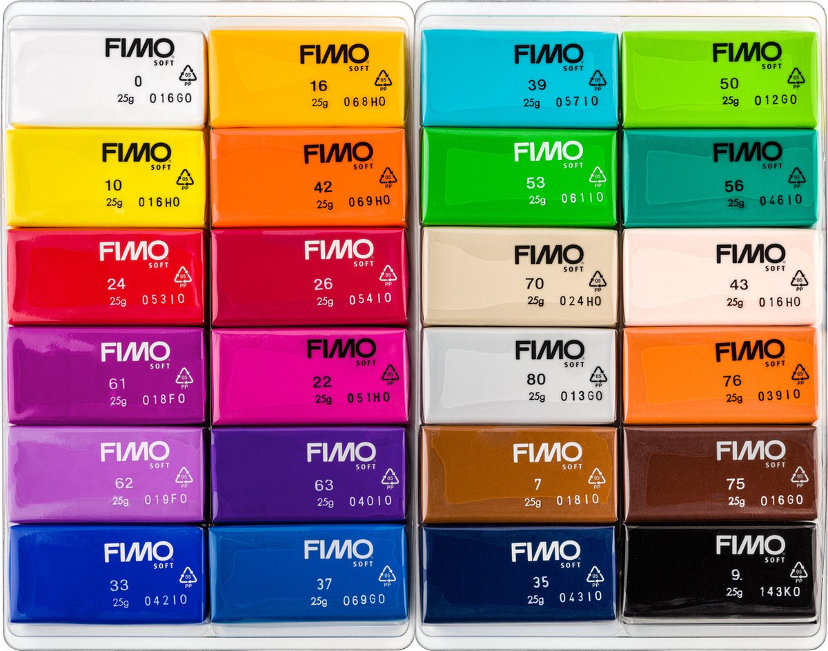 FIMO® Soft, couleurs standard, 24x25 GR 1 Boîte