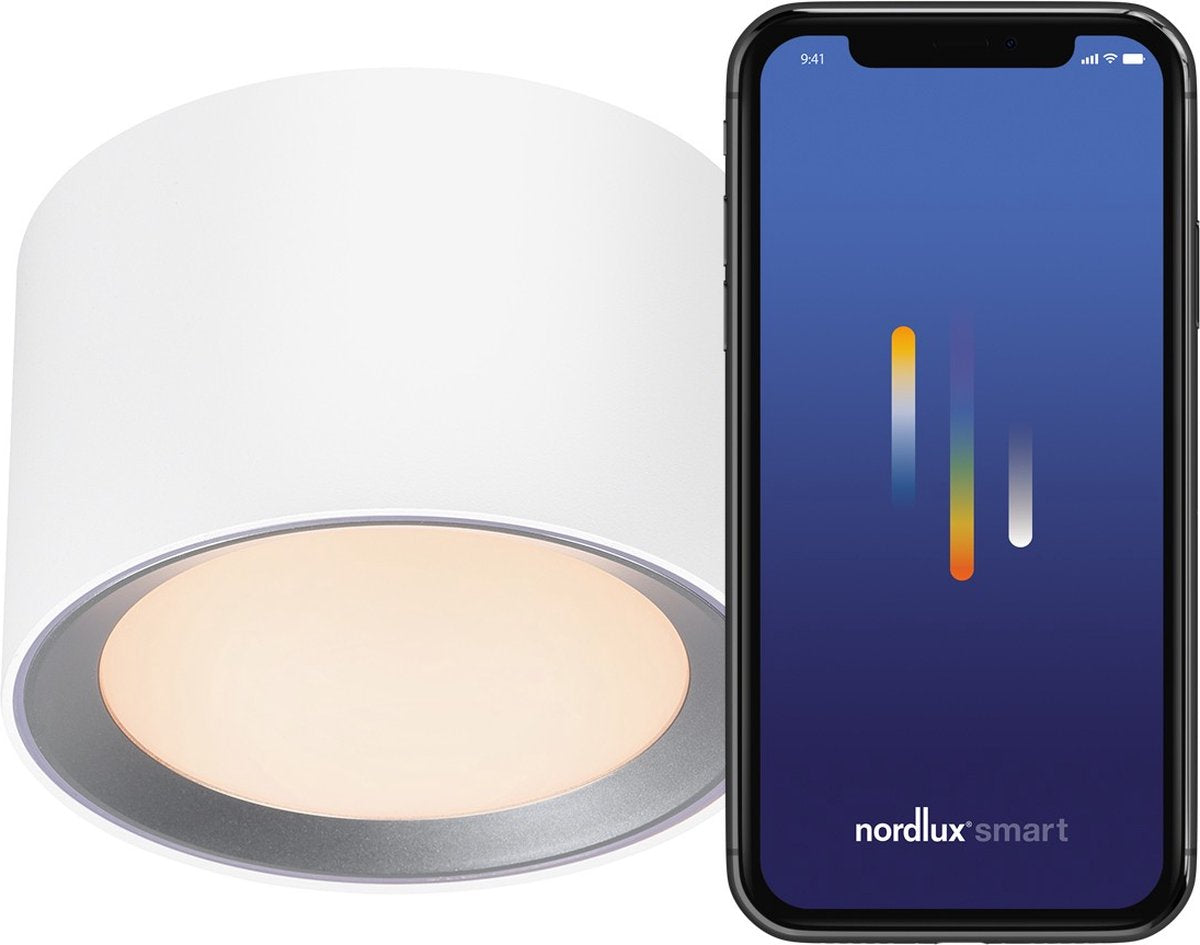 Nordlux landon-smart-2700 6500k-ip44-blanc