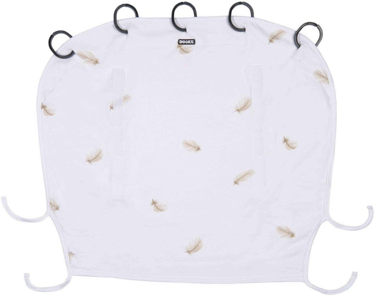 Dooky housse universelle pare-soleil poussette - protection UV pour votre enfant - poussette pare-soleil - plume