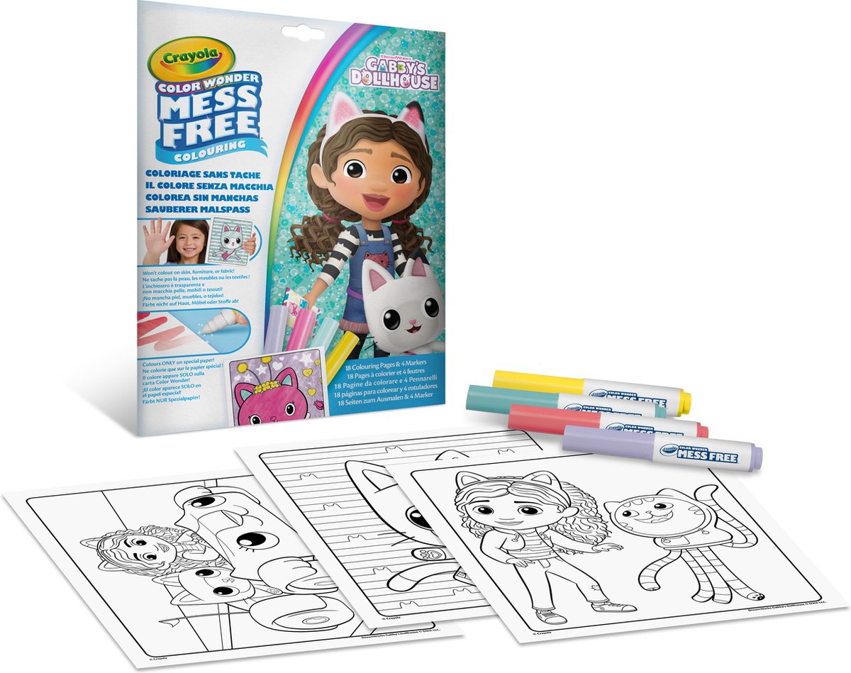 Crayola - merveille de couleur - livre de coloriage - maison de poupée de Gabby