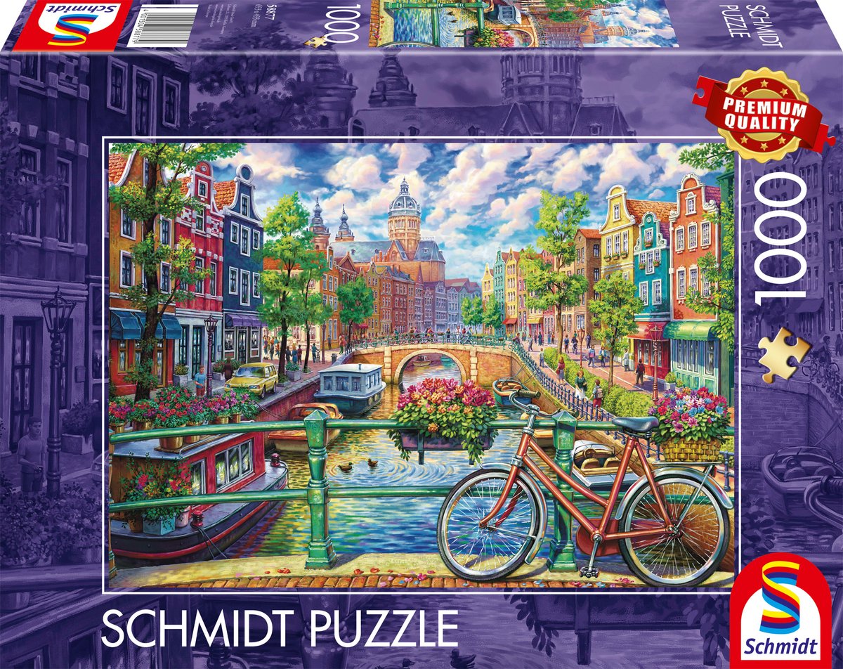 Puzzle Schmidt - Splendeur du canal d'Amsterdam - 1000 pcs.