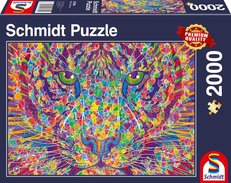 Schmidt - puzzle - cœur sauvage, tigre - 2000 pièces - adultes - à partir de 14 ans