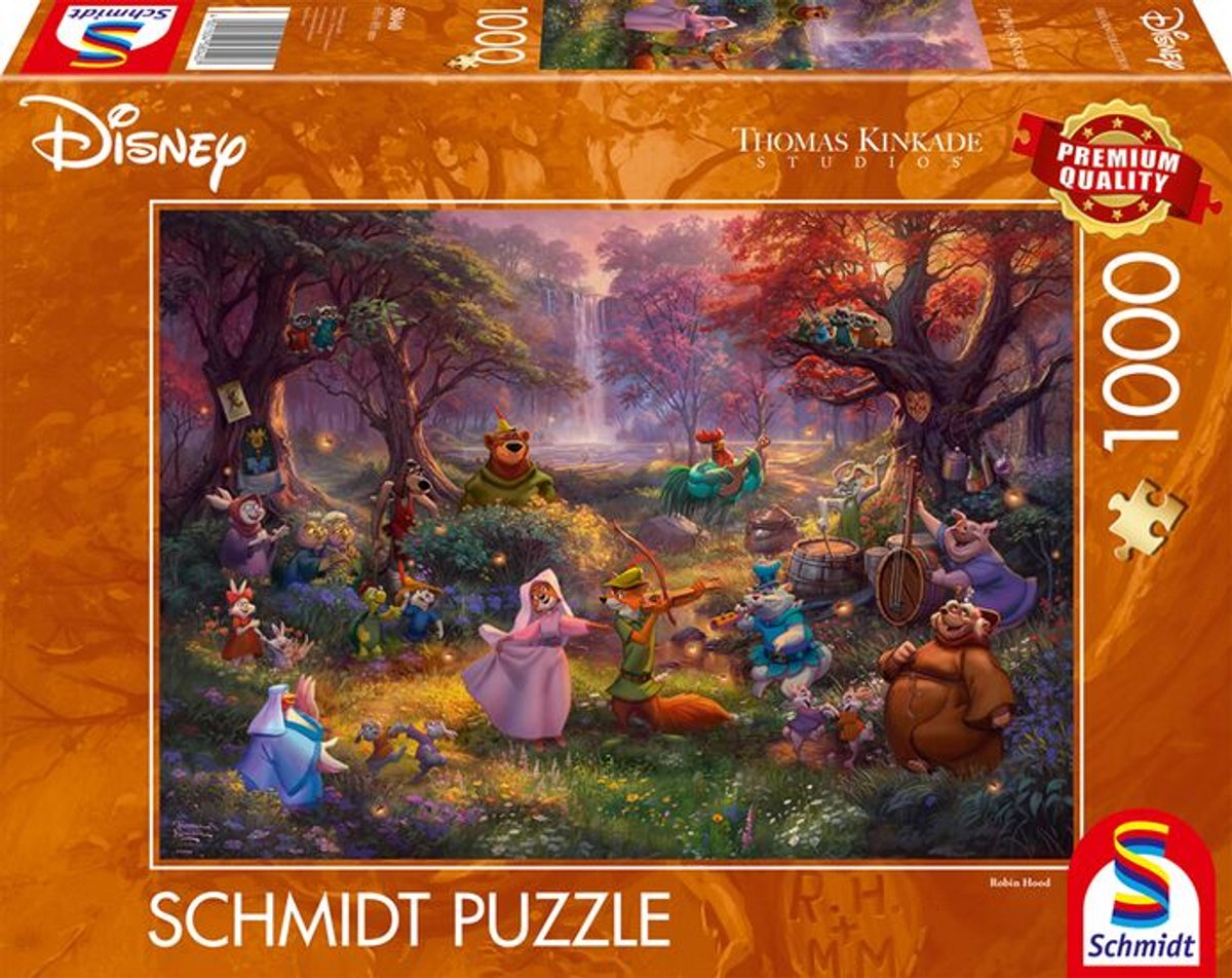 Puzzle Schmidt Disney Robin des Bois 1000 pièces dessin animé.