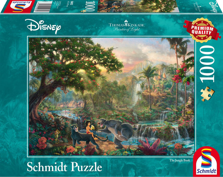 Schmidt - puzzle - disney, le livre de la jungle - thomas kinkade studios - 1000 pièces - adultes - à partir de 12 ans