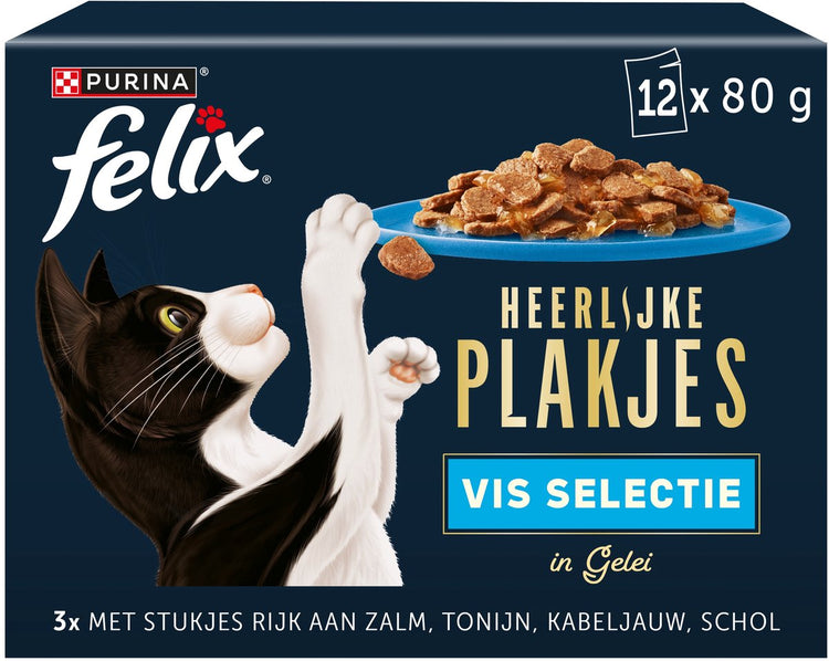 Felix délicieuses tranches - nourriture humide pour chats - saumon - 12x80g