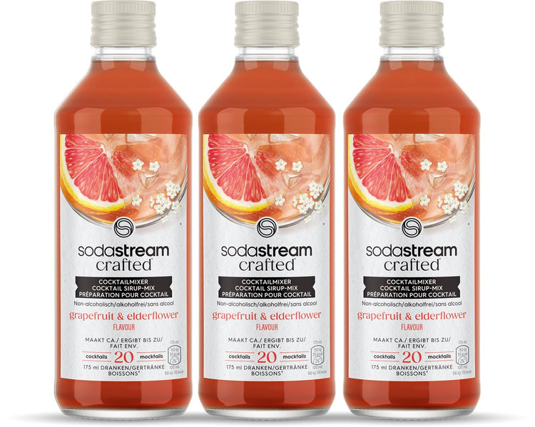Sodastream crafted mixers Sirop de pamplemousse et de fleur de sureau - paquet de 3