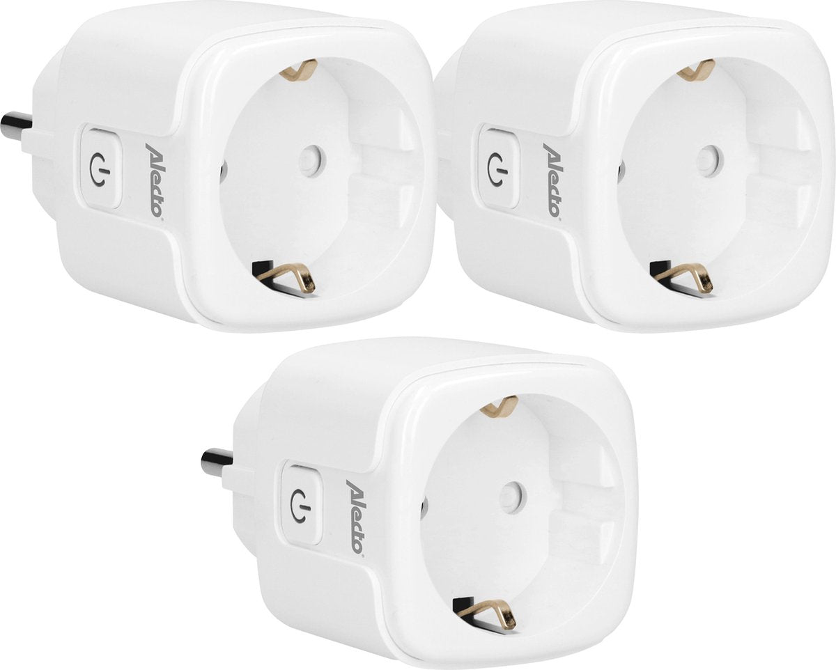 Alecto smart-plug10 triple - adaptateur WiFi intelligent - 16a 3680w - 3 pièces
