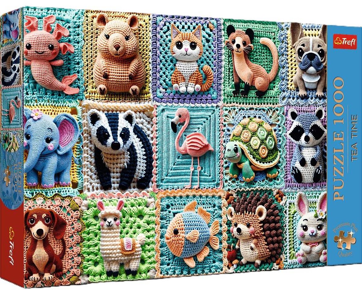 Trefl puzzle 1000 premium plus animaux au crochet 12093 - puzzle 1000 premium plus szydełkowe zwierzątka 12093