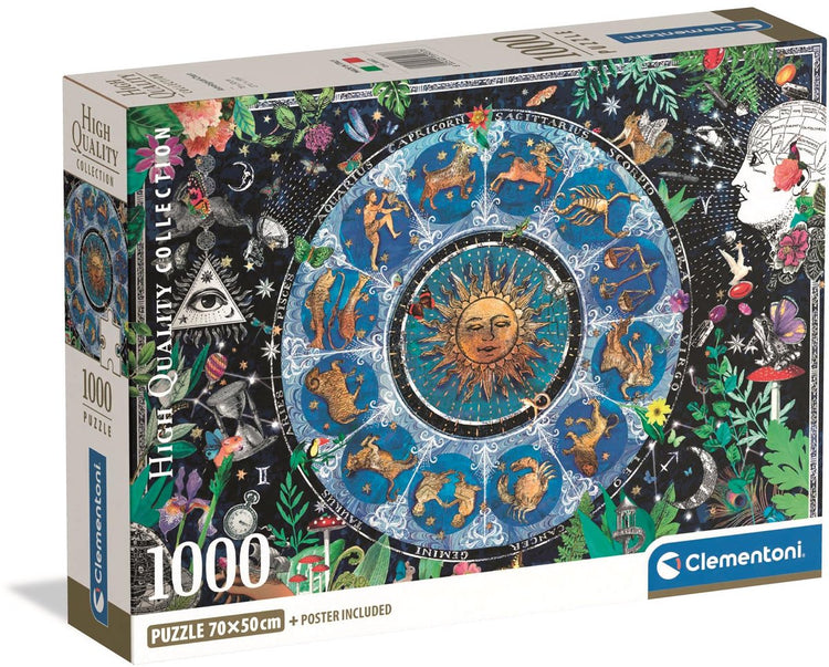 Clementoni - puzzle - 1000 pièces - carte astrologique 2025 - puzzle pour adultes - collection de haute qualité