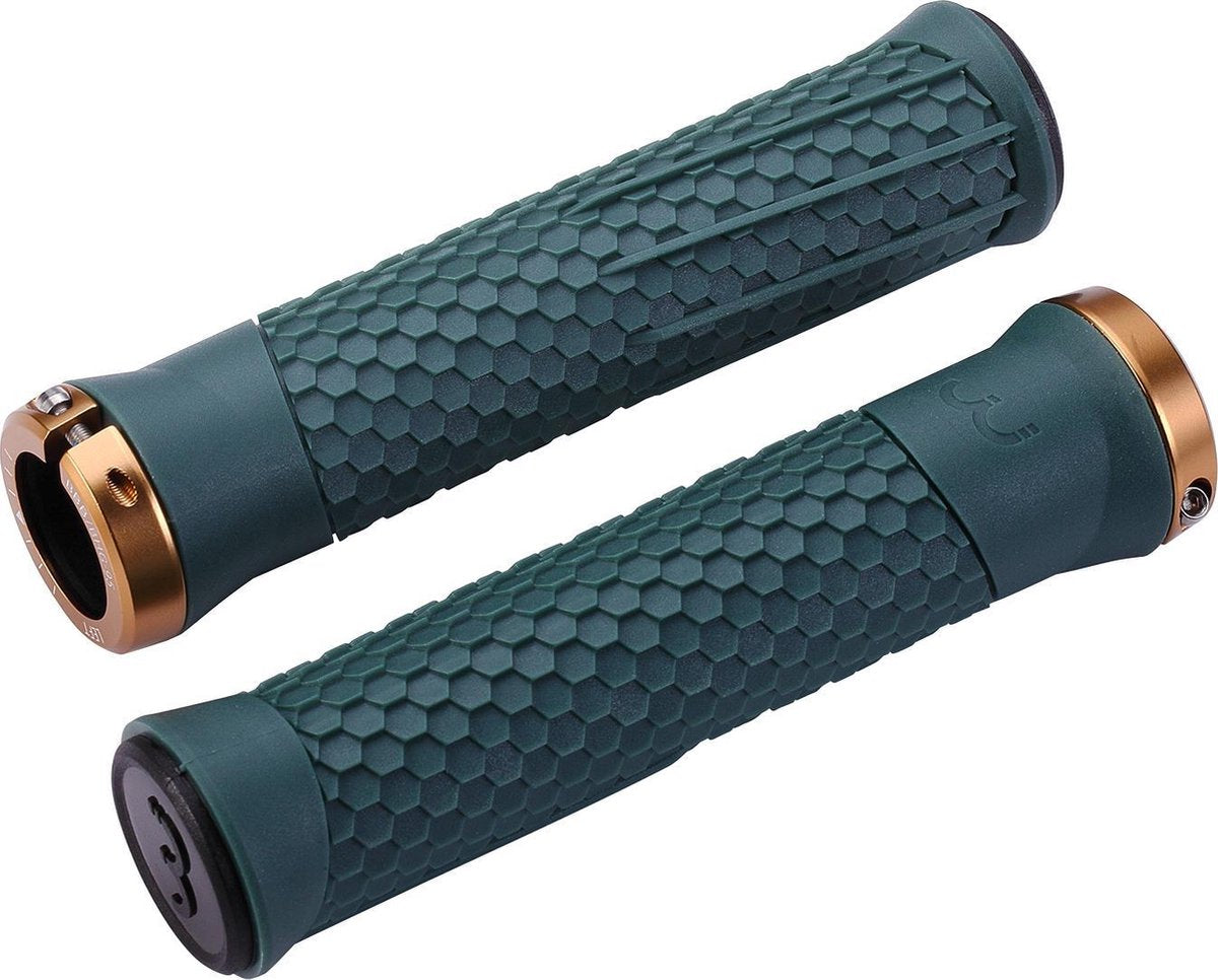 Bbb poignées de vélo vélo python - poignées de vélo avec adhérence maximale - vert mousse - longueur 142 mm - bhg-95