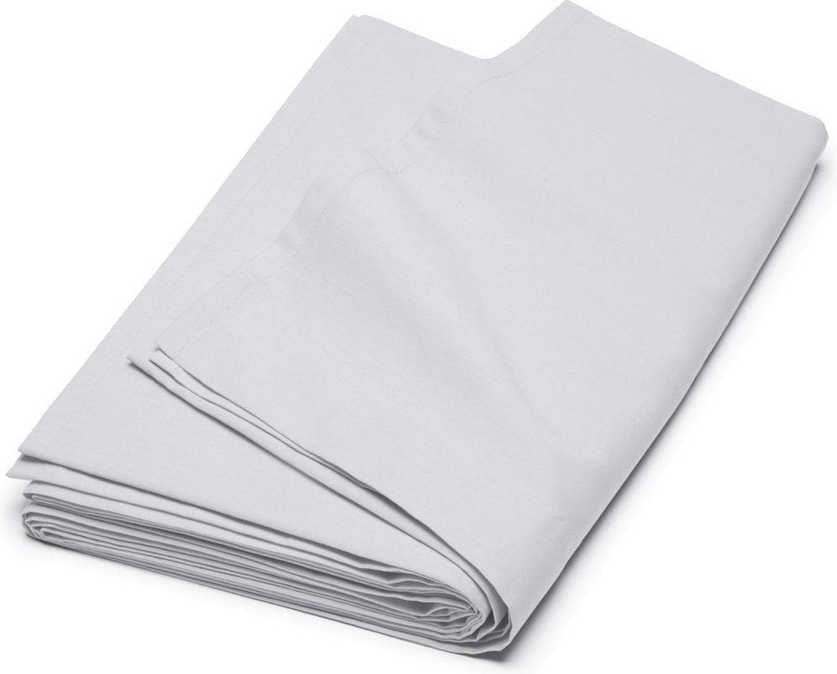 Drap Cendrillon dimanche - double - lits jumeaux - 240x270 cm - drap de dessus - satin 100% coton - gris clair