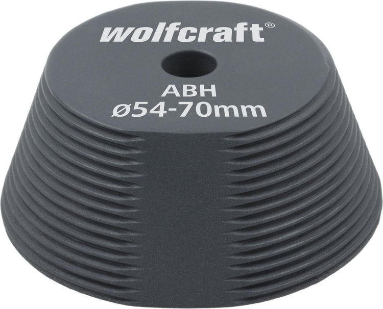 Wolfcraft - adaptateur adaptateur - agrandisseur de trous pour agrandir des trous avec une scie cloche - ø 54–70 mm - 76 mm - 5952000