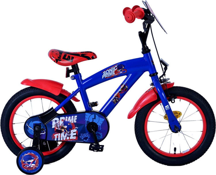Sonic Prime Prime Child's Bike Boys 14 pouces rouge bleu