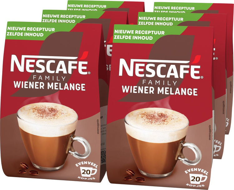 Café instantané Nescafé Family Wiener Melange - 6 sachets x 280g pour 150 tasses de café