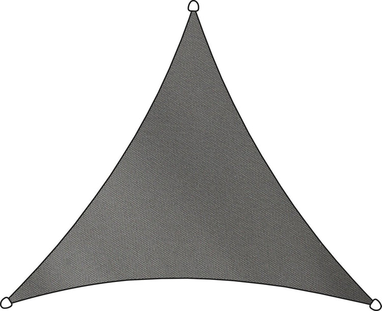 Livin' outdoor toile d'ombrage como polyester triangle 5m anthracite - protection UV 100% - épaisseur de la toile : 160 gr m2 - avec cordon de fixation et anneaux de fixation en acier inoxydable de 5 mm d'épaisseur