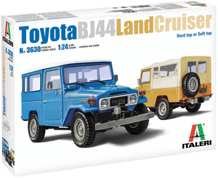 Italeri modèle kit voiture - 3630 toyota bj44 land cruiser - capote ou toit rigide en plastique - 1:24 - modélisme
