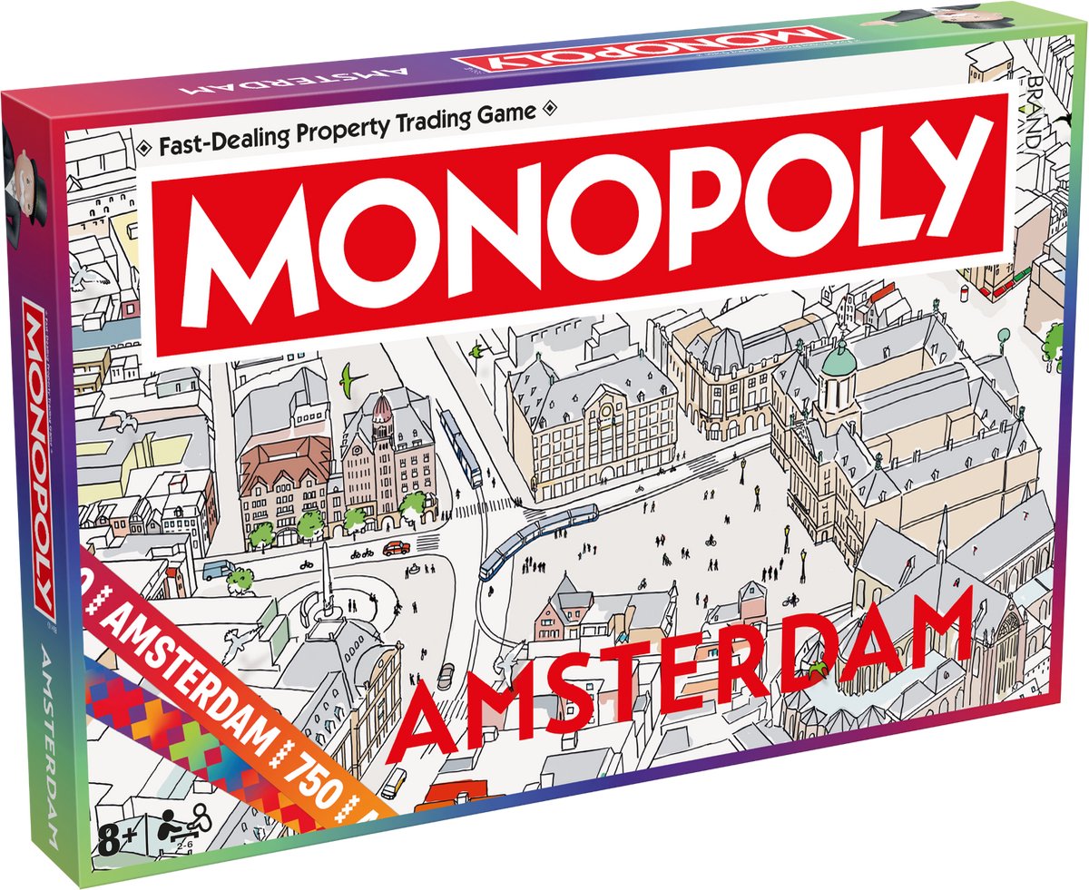 Jeux d'identité monopole amsterdam 750 ans - édition limitée - fr