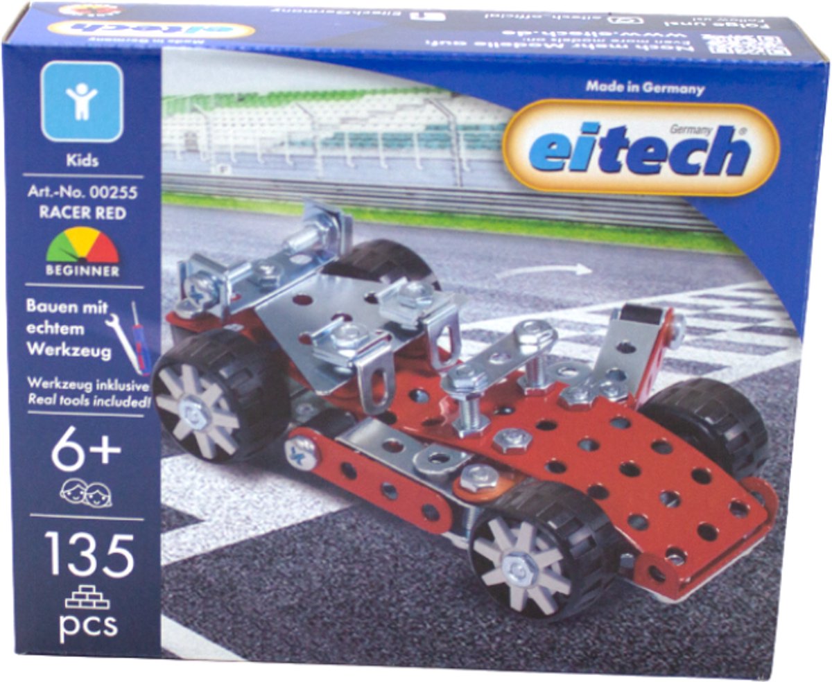 Coffret de construction Eitech ® – DTM Racer rouge – 135 pièces – kit de construction métallique avec outils – jouets de construction – à partir de 6 ans