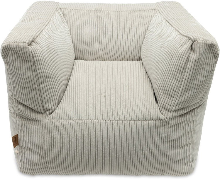 Jollein - fauteuil enfant - velours côtelé - vert olive - pouf enfant - 1 à 4 ans