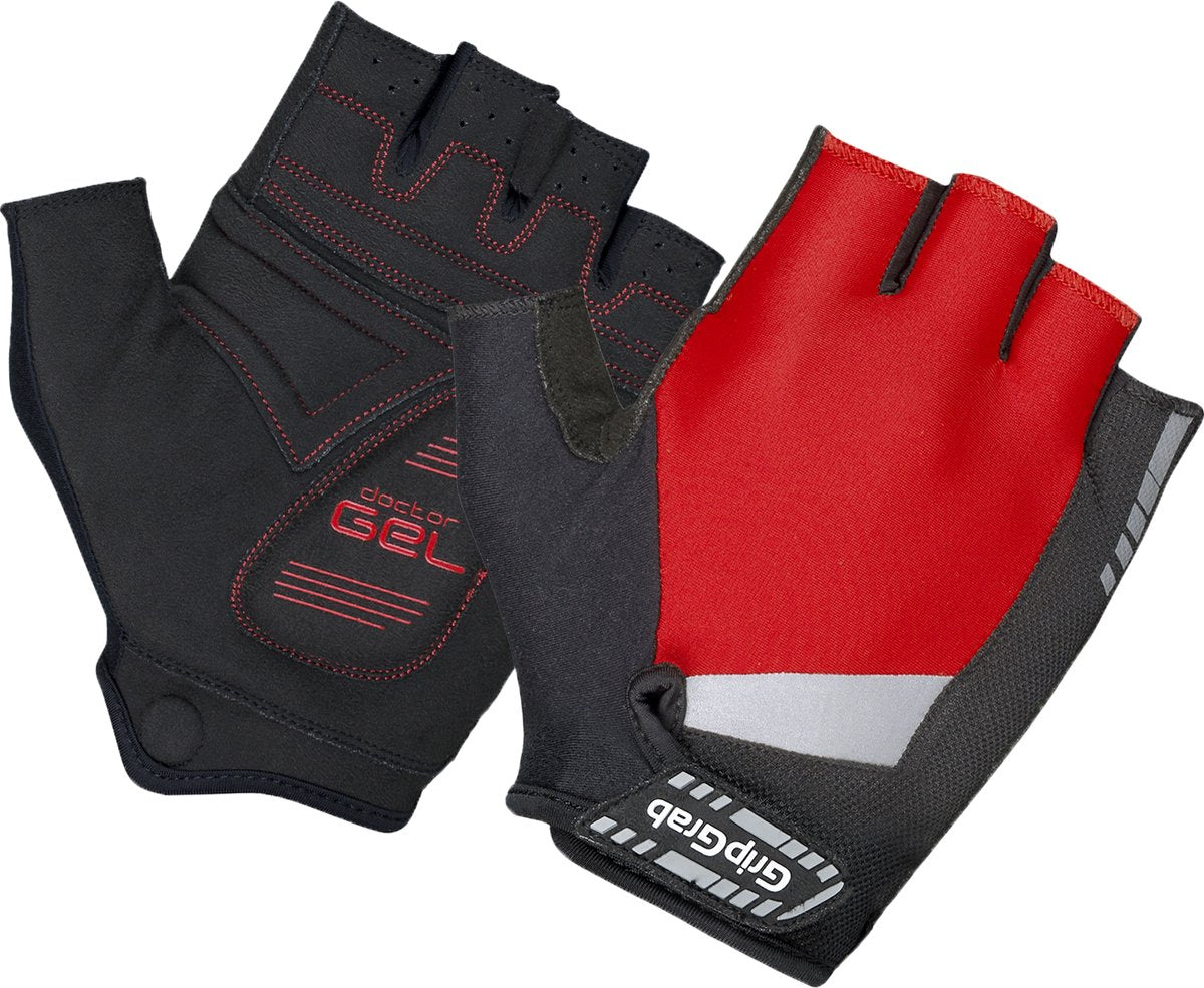 Gripgrab - gants de cyclisme d'été à doigts courts rembourrés en supergel gants de cyclisme avec rembourrage - rouge - unisexe - taille l