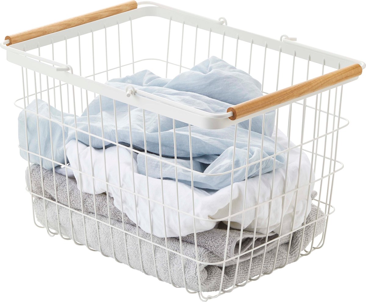 Yamazaki panier à linge petit - tosca - blanc